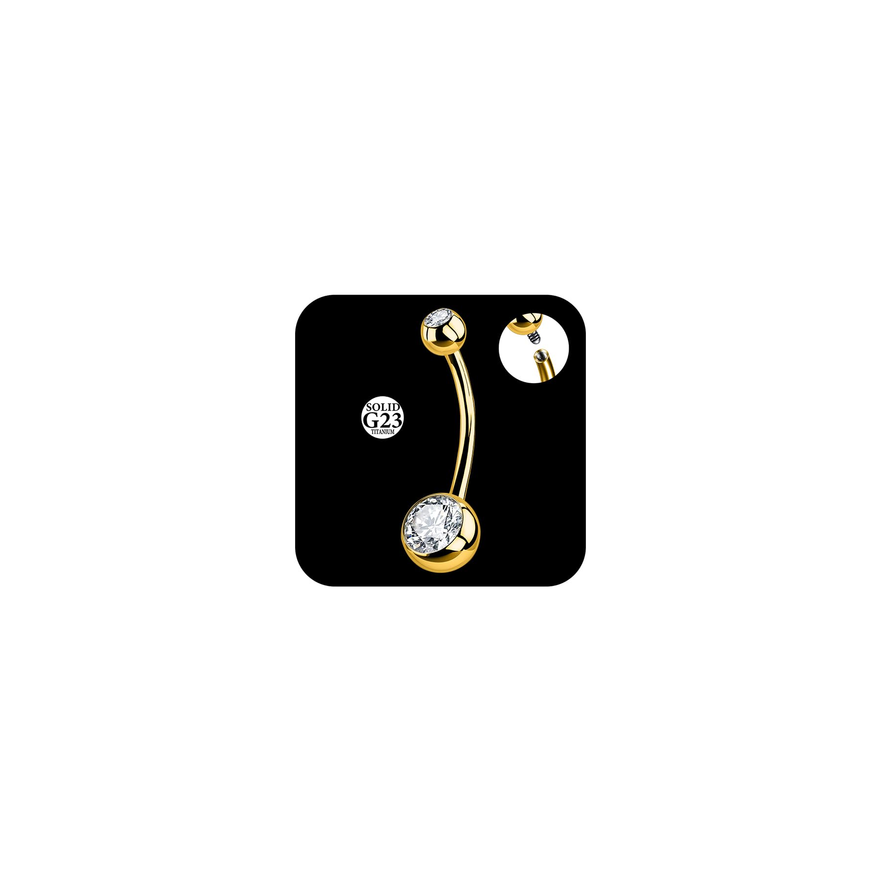 AceFun Piercing ombligo Titanio oro plata 6mm 8mm 10mm 12mm 14mm Piercings de banana acero quirurgico mujeres 1 pieza 14G Piercing ombligo G23 Barbell Bijoux Anillos — view 13