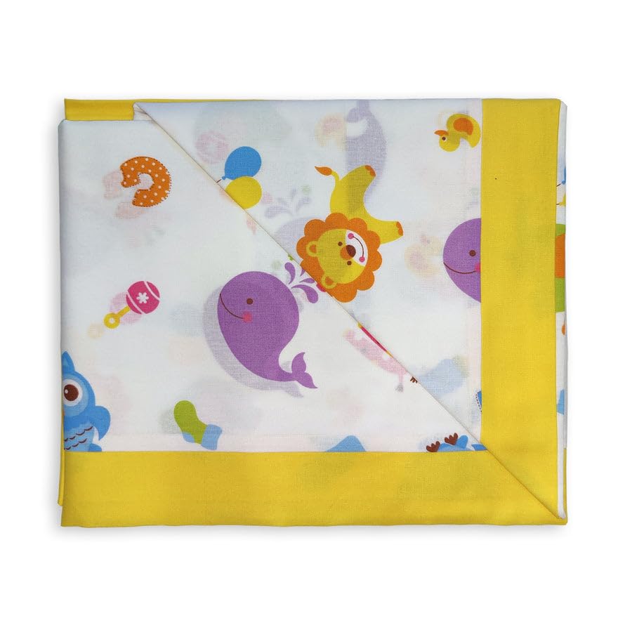 Lisola Bettwäsche-Set für Neugeborene, für Kinderbett oder Kinderbett, Oberlaken 120 x 180 cm + Kissenbezug 40 x 60 cm + Spannbettlaken 60 x 130 cm, hergestellt in Italien, aus reiner Baumwolle,