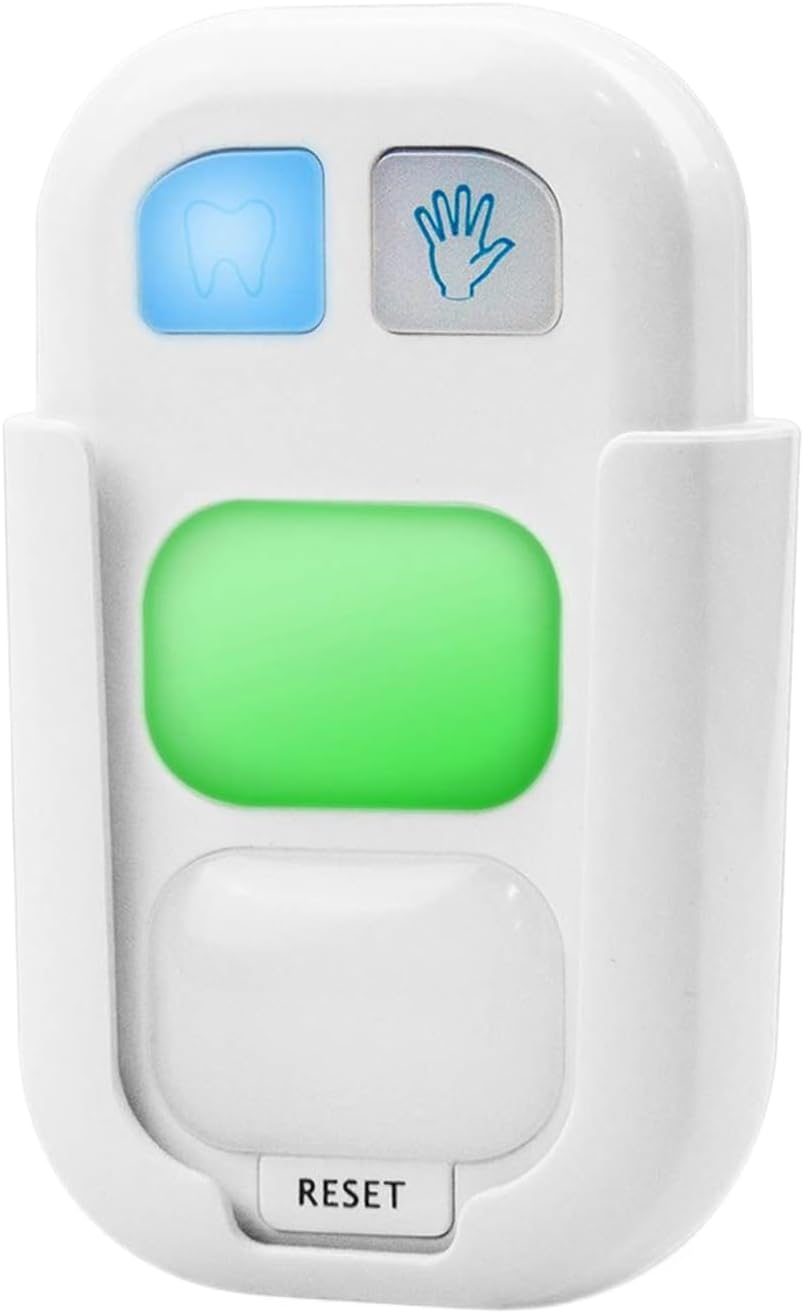 Toothbrush Timer – 3.9 Inch Hygiene Clock | PP Washing Counter – Battery Operated LED Countdown 2 Minute Brushing and 20 Second Handwash Timer Ideal for Kids Adults Bathroom Kitchen or School