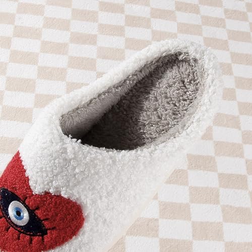 Image of LNERIP Slippers Winter Womens Mens Fluffy Plush Slippers Animals Cute Cartoon House Slippers Cuddly Warm Shoes Indoor Outdoor Girls Women
