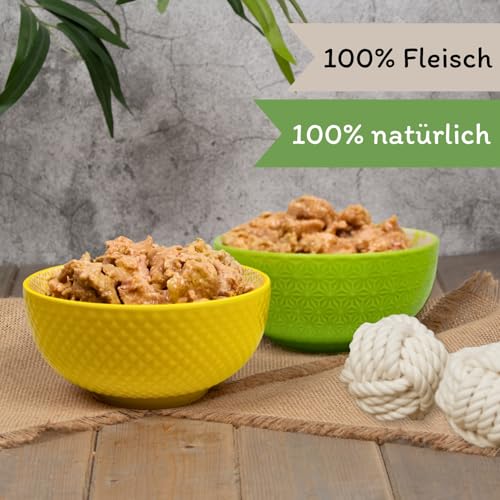 Lecker.Pet® | 6 x 400 g Luna's 100% Huhn und Pute Hunde Nassfutter | Hochwertiges Hundefutter | Natürlich & ohne Zusatzstoffe | Reich an Proteinen & Mineralien | Glutenfrei & ohne Zuckerzusatz