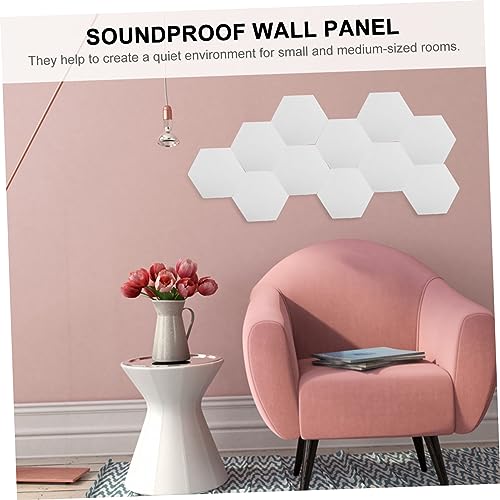 12 piezas de tapetes acústicos para paneles de pared, aislamiento acústico, fácil instalación, para estudio en casa miniatura 3