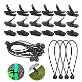 PLANENCLIP MIT ZAHN: 30 Stück Camping Zelt Klammern und Planenklammern ist ca. 3cm. Speziell Alligator Mund mit Zahn macht die Stoff mehr stabil. Kleine Plane Clips geeignet für große Zugkraft, löst sich nicht einfach von selbst, verursacht keine großen Schäden am Stoff.