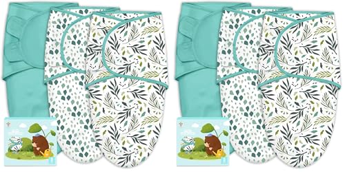 Image of Cute Castle 6-Pack Baby Swaddle Sleep Sacks - Newborn Swaddle Sack - Ergonomic Baby Swaddles Blanket Warp for Boys and Girls - Baby Essentials (0-3 Months - Green)