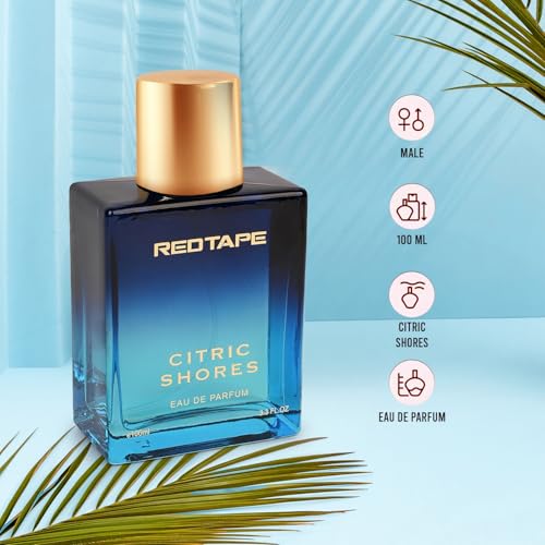 Image of Red Tape Citric Shores Eau De Parfum for Men 100ml | Premium Long-Lasting Perfume | Fresh & Elegant Scent | Luxury Fragrance for Men | Ideal for Gifting | Best Gift for Him