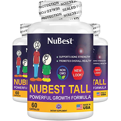 Image of NuBest Tall | Support Bone Strength, Bone Health, Enhanced Immune and Whole Body Wellness with Calcium, Collagen, and Herbs for Ages 5+ & Teens | Pack 3 | 3 Months Supply
