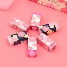 3pcs Pink Lovely Cherry Blossom Rubber Eraser Cherry Petal Sketch Painting Pencil Correction Tool School Office Stationery Supply Standard Pencil Eraser Correction Product