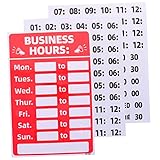 GARVALON 2piezas Letrero Señal De Horario Para Tiendas Restaurantes y Bares De Usar y Retirar Para Informar De Negocio