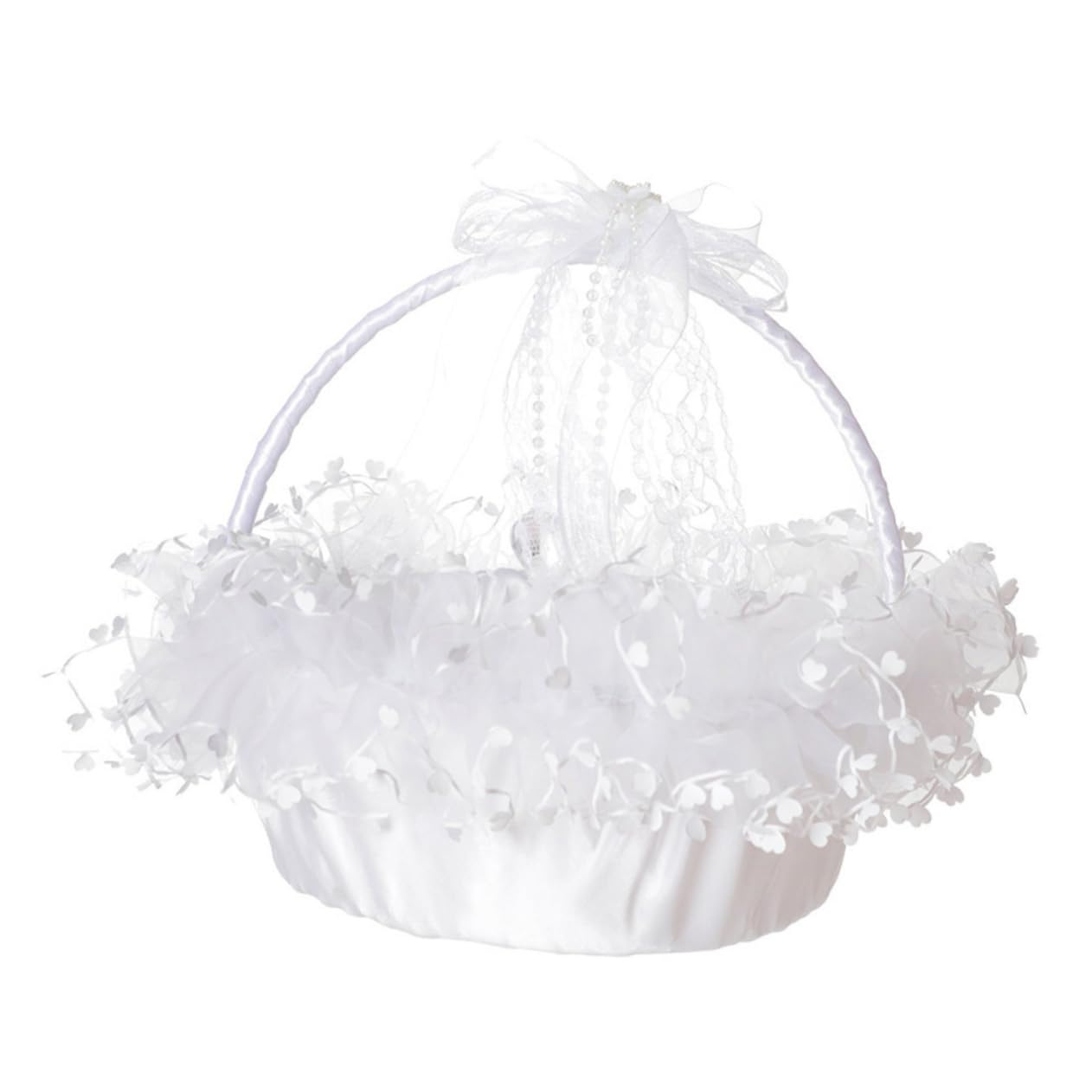KOMBIUDA Cesta Decorativa Para Flores y Dulces Ideal Para Bodas Mano De Obra Artesanal