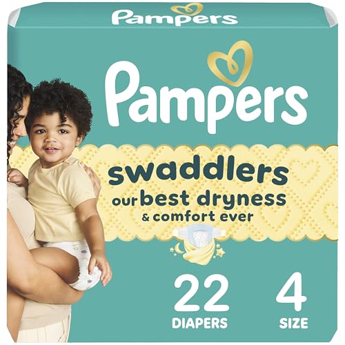 Pampers Baby Diapers - Swaddlers - Size 4, 22 Count, Ultra Absorbent Disposable Infant Diaper