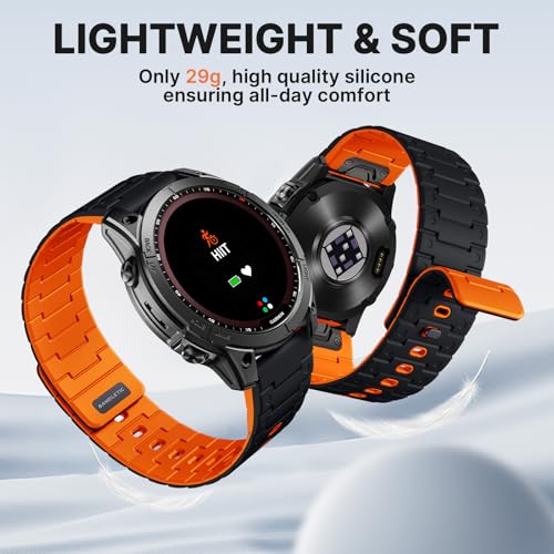 Image of Bandletic Quick Fit 22mm Band Compatible with Garmin Instinct 3 2 Watch