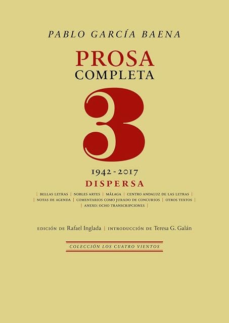 Portada de Prosa Completa 3: Dispersa 1942-2017