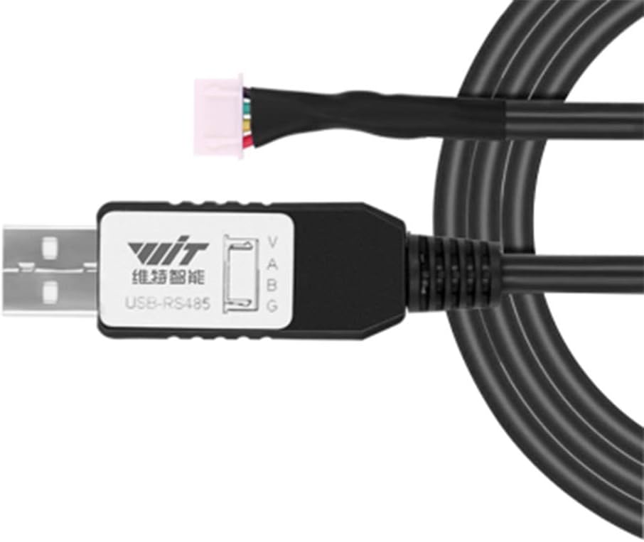 WITMOTION USB to RS485 Modbus RTU UART Converter Cable with CH340 Chip, Terminated by 4 Way Female Socket Header, Serial Adapter (1m/3.28ft, Black), Windows 10,8,7, Linux MAC OS