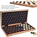 VAMSLOVE 15inch Checkers Folding Wooden Game Set, 100 Square Checkerboard International Checkers Draughts Board 10x10 for Kids with Pieces Storage Slots (Instructions Included)