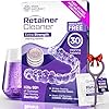 Weiss Naturals Retainer Cleaner Tablets, Invisalign Cleaner, Remove Stains, Odors & Plaque, PERSULFATE FREE Night Guard & Denture Cleaner 1-Month Supply, 30 Grape Scented Tablets