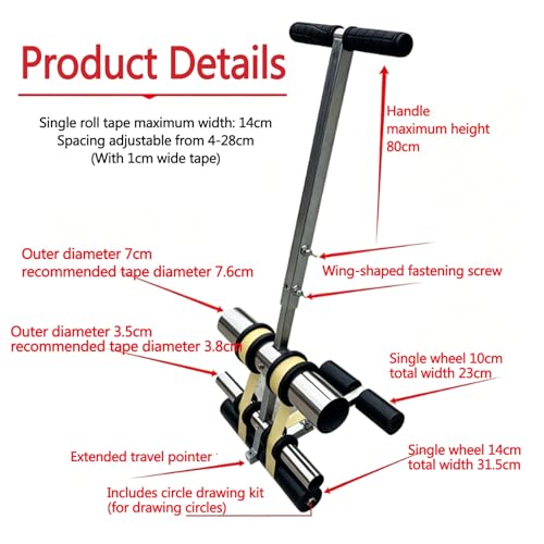 Machine à ruban à pousser à espacement réglable de 4 à 28 cm - 2