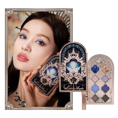 Flower knows復刻リトルエンジェルシリーズ化粧品、アイシャドウディスク、リップスティック、チーク、ハイライト、水凝固保湿クリーム、水光保護リップフィルム、メイクブラシ、かわいいエンボス加工、洗練されたパッケージ（Amazon）