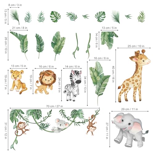 Vinilo decorativo wondever Safari Animales 30x90 cm miniatura 4