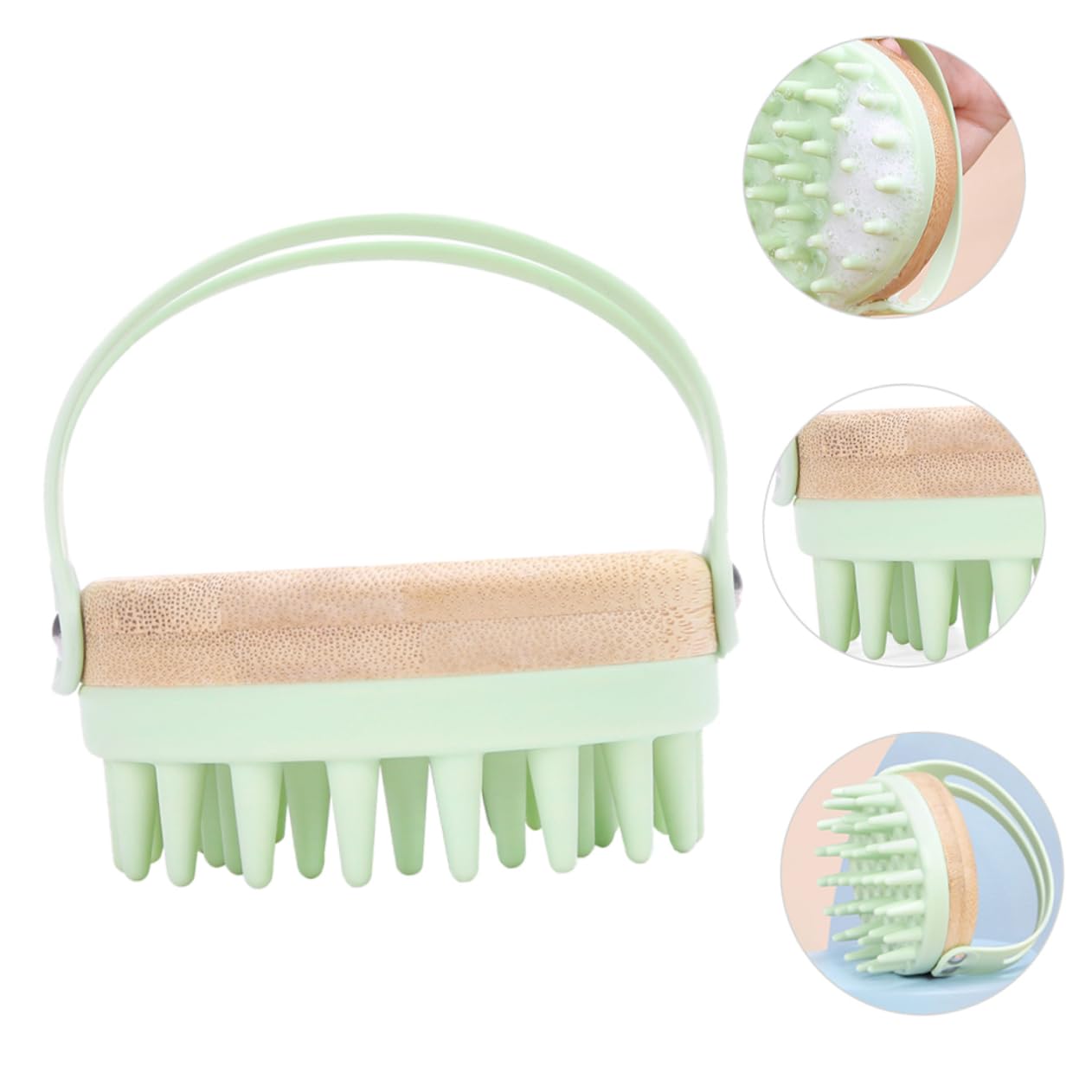 MAGICLULU Cepillo De Champú Para El Cuero Cabelludo 3 Unidades Cerdas Suaves Masajeador Para Un Agarre Más Fácil.