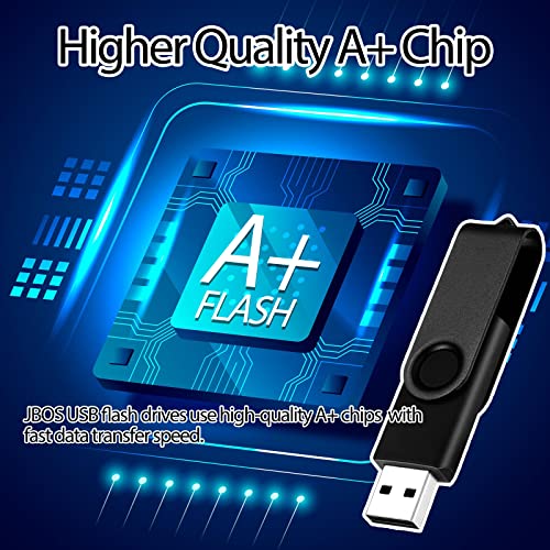 16GB USB Flash Drive 5 Pack, USB Drives 16GB JBOS Memory Stick Swivel Gig Stick Flash Drives 16GB USB2.0 Pendrive, USB Thumb Drives 5 Pack, Zip Drive, Jump Drive, 16GB USB - Thumbnail 4