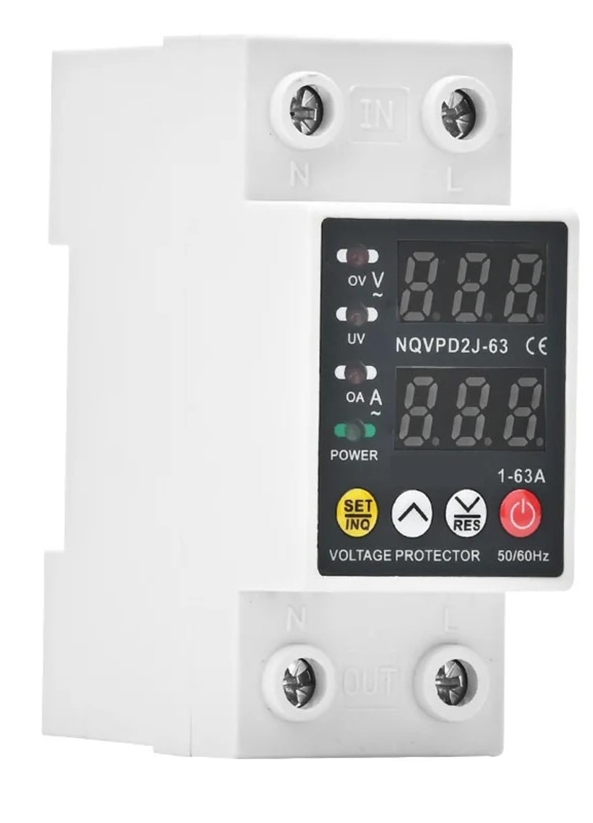 Protecteur de surtension réglable 220V 110V, 50/60Hz, 40A, 63A