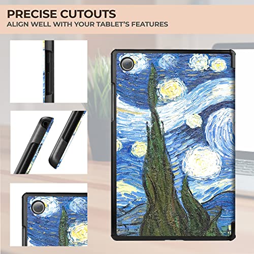 Image of Robustrion Smart Trifold Hard Back Flip Stand Case Cover for Samsung Galaxy Tab A8 10.5 inch [SM-X200 /X205 /X207] 2022 - Night