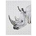 DCQFC Casse-tête 200 pièces pour peinture à l'aquarelle - Motif rhinocéros - Pour adultes, adolescents et enfants - Cadeau idéal - Décoration de la maison