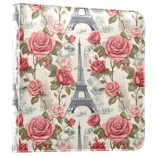 Álbum de Fotos ALAZA con Cubierta de Poliuretano y Diseño de Torre Eiffel, Álbum Autoadhesivo con Anillas de 3 Argollas para Recuerdos de Boda, Familia y Viajes miniatura 1