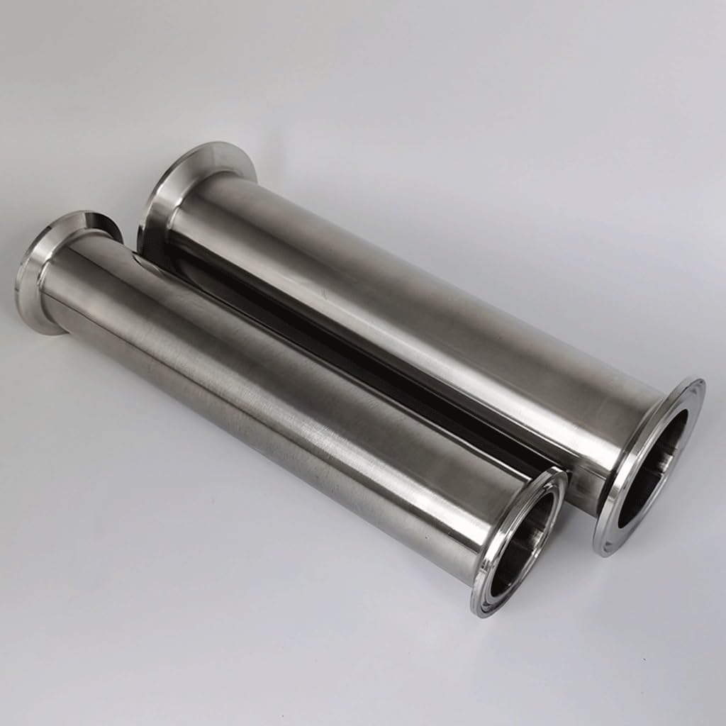 Tuleja rurowa szpuli 50.5MM kołnierzowa uszczelka silikonowa Tri Clamp łączniki rurowe długość 254mm, do okrągłych rurek ogrodowych w domu(32mm x Ferrule50.5mm)