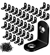 Vicuna R 40PCS L Bracket Corner Brace, Black Small L Brackets for Wood, Stainless Steel Corner Br...