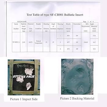 Amazon.co.jp: 防弾プレート ボディアーマー用 Level IV 7.62mm