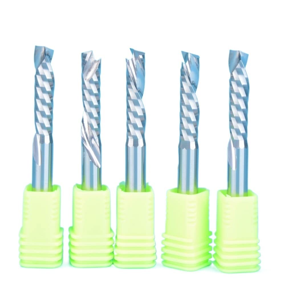 10 sztuk 4MM góra i dół cięcie-jeden pojedynczy spiralny flet węglikowy frezarka cnc narzędzia do frezowania, frez do cięcia drewna frez(10Pcs 4X22)