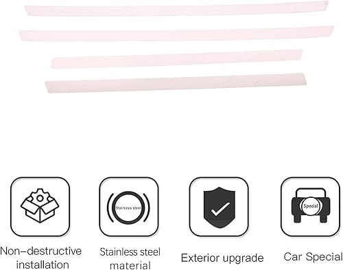 Miniatura 7 de Protector de puerta de moldura lateral para Hummer H2 2003-2009, kit de moldura de cuerpo de acero inoxidable