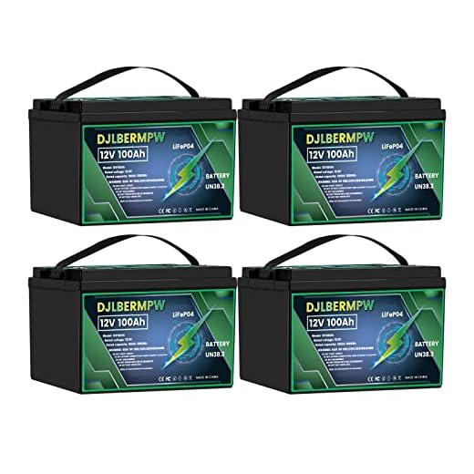 4 Pack LiFePO4 Lithium Batteries for Versatile Use