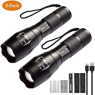 XVZ High-Powered LED Flashlight S1000 [2 PACK] - Brightest High Lumen Light