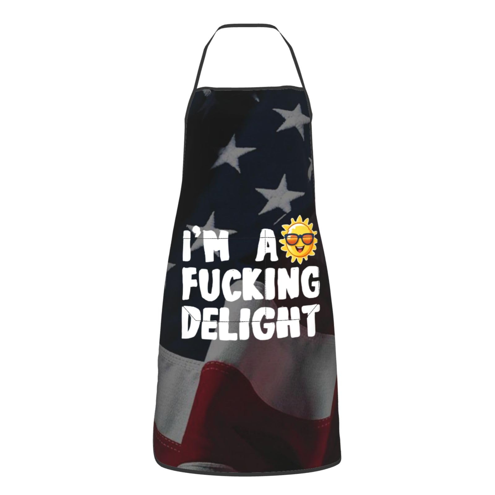 nopicsn I'm A Fucking Delight Apron for cooking with Pockets Women Men Kitchen Chef Funny Aprons