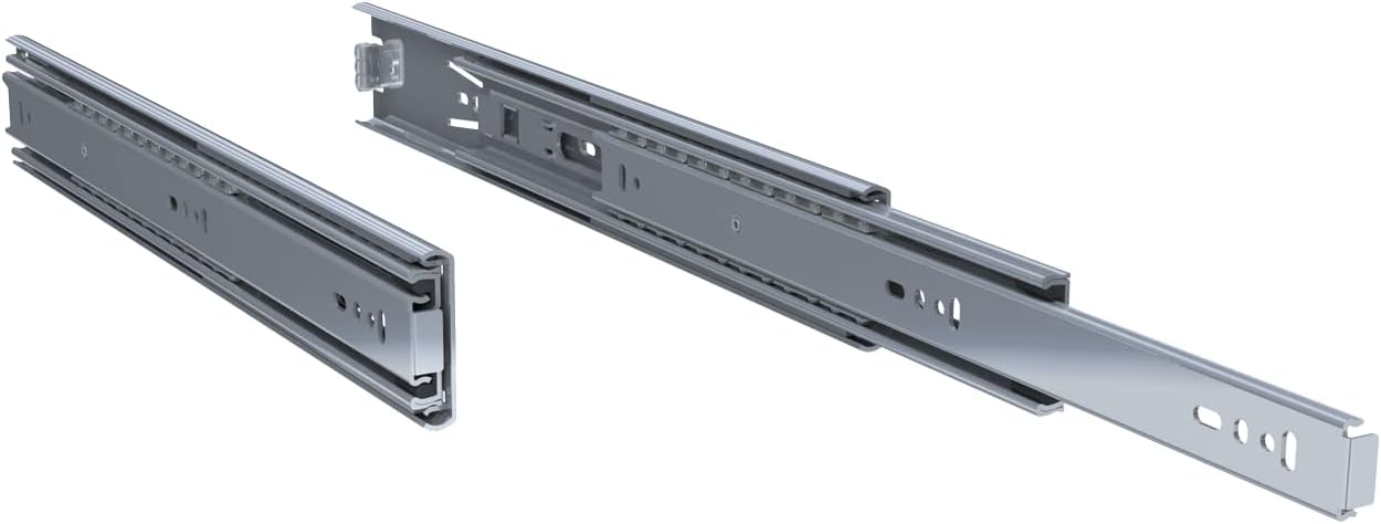 TCH Hardware - 1 Pair Heavy Duty 26-Inch Drawer Slides | Full Extension with Over Travel | Heavy Duty Steel Drawer Slide - 130lb Load Capacity | Side Mount Ball Bearing Drawer Rails