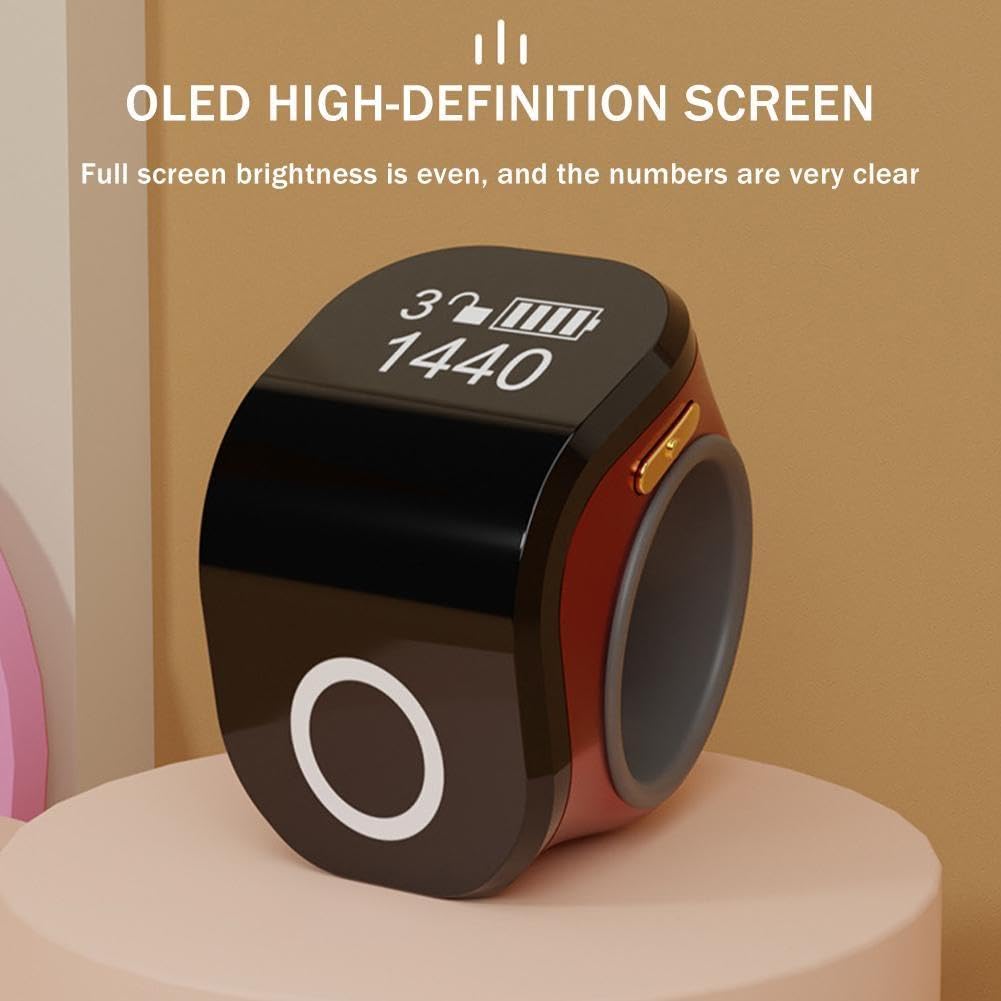 OLED Supergroßer Dual-Screen-Daumenzähler, ultraleichtes Laden, verstellbarer Sportbildschirm, Y4M0 Counting Type-C