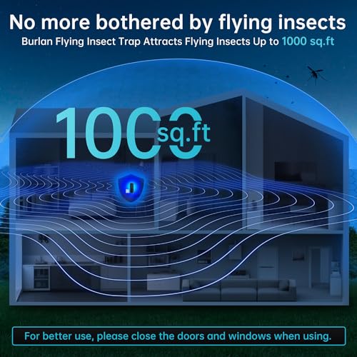 56% Off BURLAN Flying Insect Trap with UV Light & 10 Refills