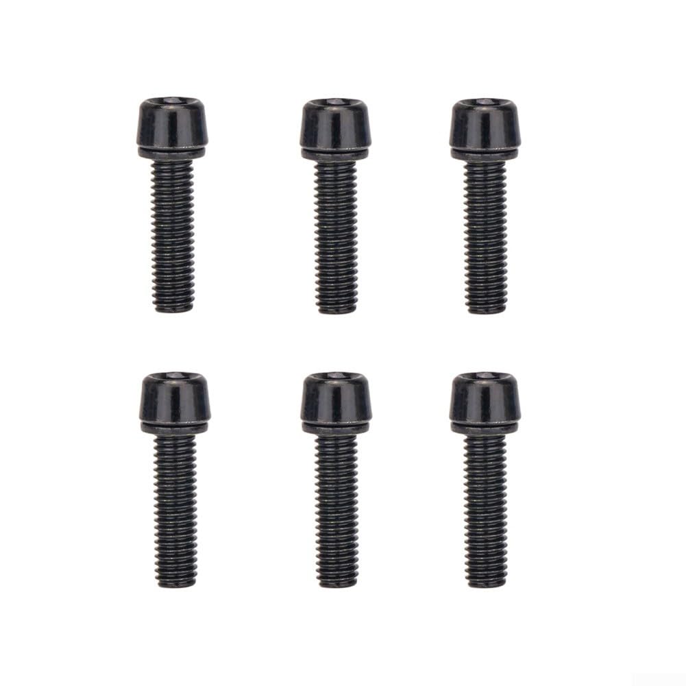 Vis De Potence Vélo NewZC – M5x18 Mm, Inox, Arc-en-ciel, Lot De 6 Avec Rondelles