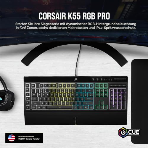 Corsair K55 RGB Pro (CH-9226765-NA) 15666435 Schwarz – Ansicht 2