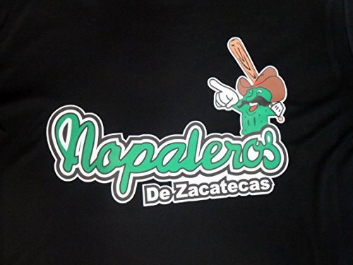 Nopaleros Baseball Camiseta Slim Fit para Hombre de Zacatecas (2X-Large) Negra miniatura 2
