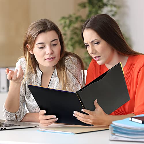 Habgp 12 Pocket Plastic Folders With Pockets, 6 Colors Multi Pocket Folder Binder With Dividers, Office Organizer Folder Letter Size School Supplies #TOP3