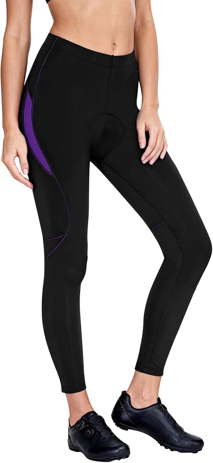 Santic Women's Bike Pants 4D Padded Cycling Tights High Waisted Bicycle Trousers with Pockets Biking Apparel UPF 50+ - Image 7