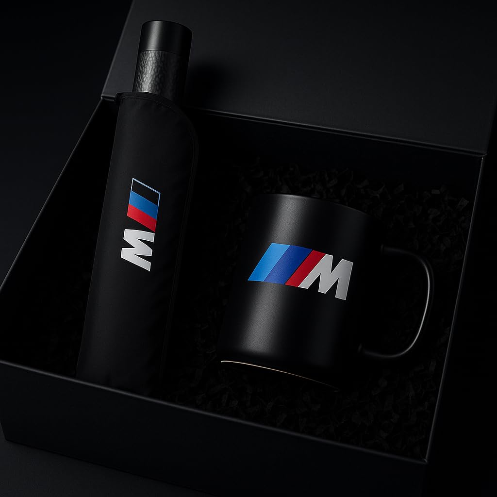 BMW M Perfomance Motorsport Geschenkset Geschenkbox M Tasse Regenschirm