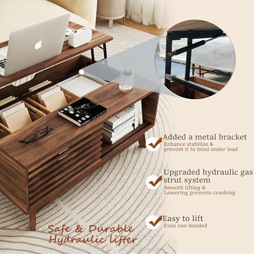 HAIOOU Mid Century Lift Top Table