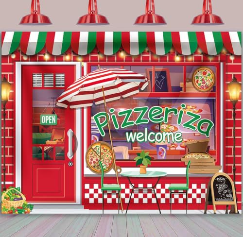 Fondo Fotográfico Pizza Shop 8x6FT (2.4m x 1.8m) miniatura 1