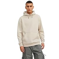 JACK & JONES Felpa con Cappuccio Uomo, Crema