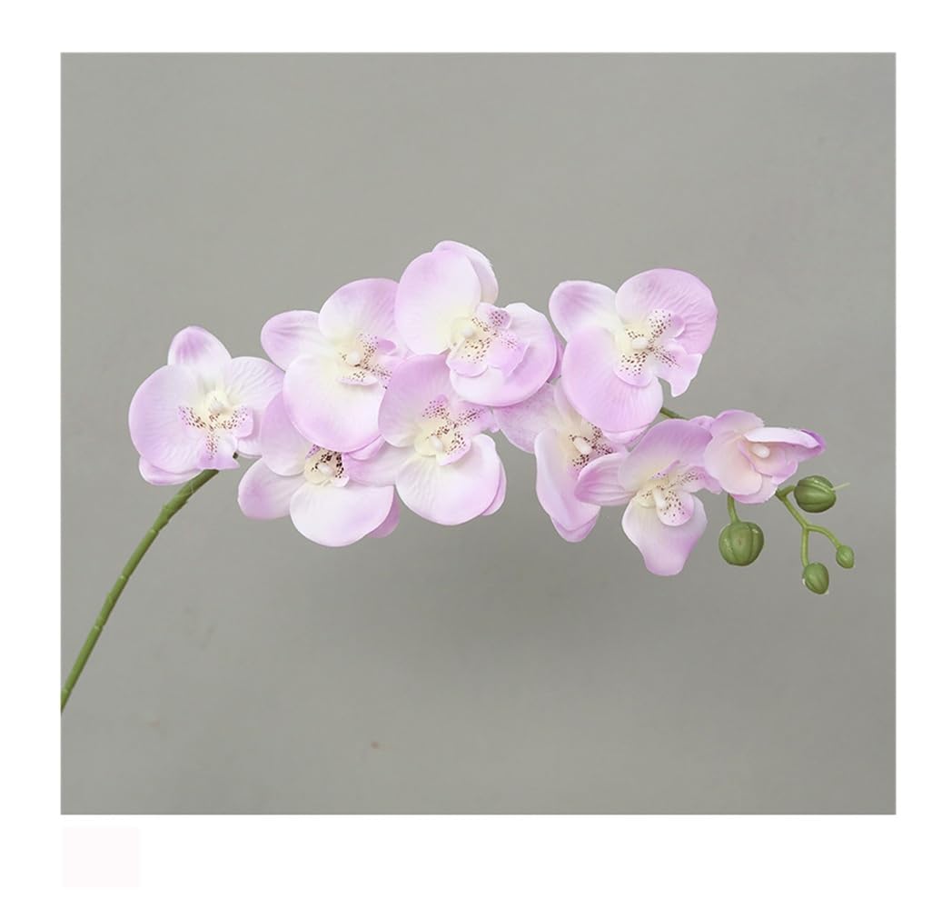 SPHINX Artificial Orchid Stick with 9 Flower Heads–69 cm Phalaenopsis Faux Flower for Home Decor, Table Centerpiece, Wedding, Hamper, Trousseau, Gift Inserts, Realistic Floral Decoration- (3, Light Purple)