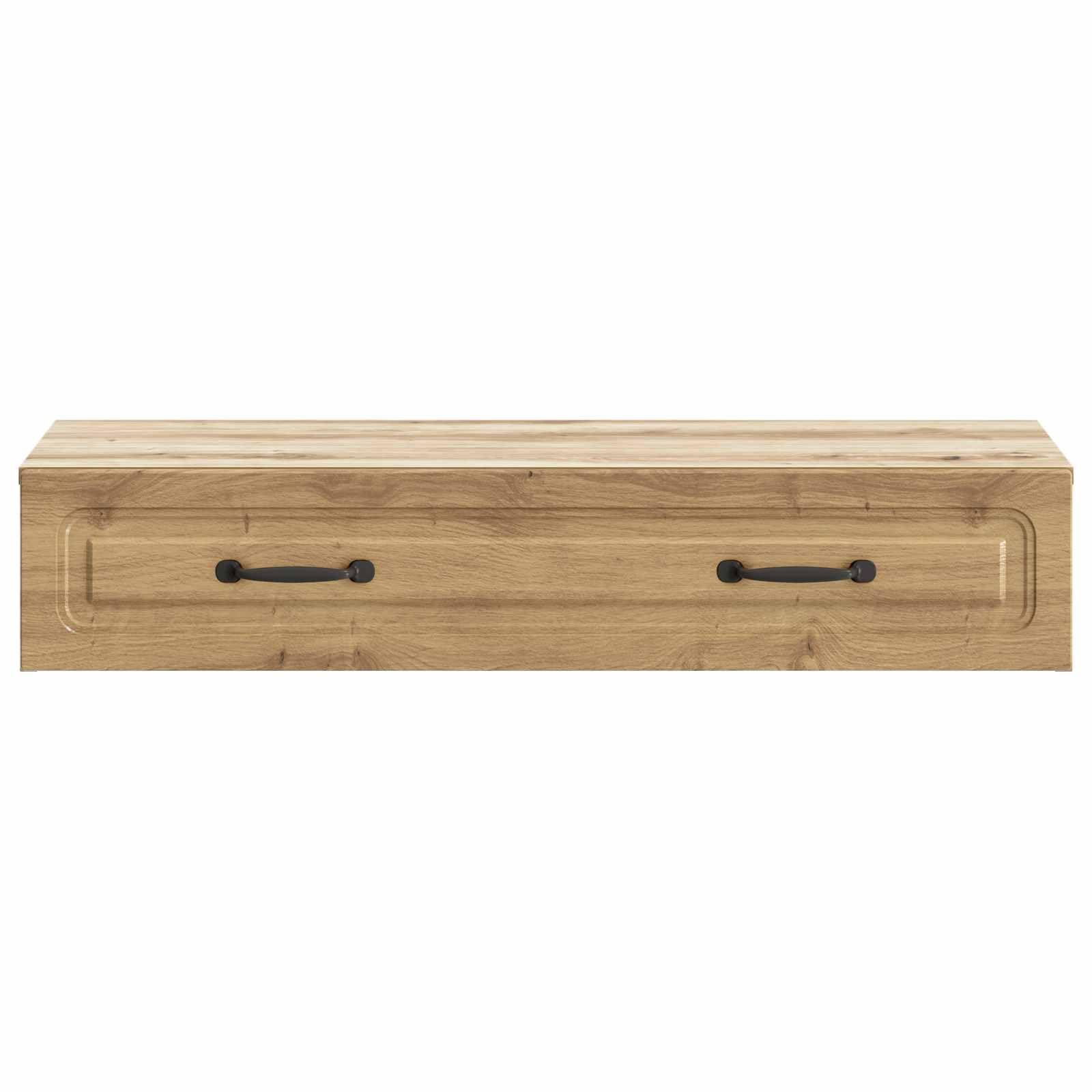 Hothingwell Meble ścienne z drewna konstrukcyjnego z regulowanymi półkami i zamykanymi drzwiami, uniwersalne przechowywanie do salonu lub biura, minimalistyczny design, wymiary 87,5 x 34,5 x 17 cm